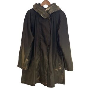 MycraPac Donatella Jacket Womens Small Medium Brown Gold Ombre Reversible Hood